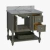 Gray Traditional Bathroom Vanity Cabinet for Guest & Master Bathrooms