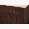 5 42" Classic Espresso Wood Bathroom Vanity with Natural Stone Countertop