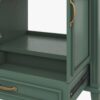 5 30" Farmhouse Sage Green Wood Vanity with Multi Storage for Small Guest Bathrooms