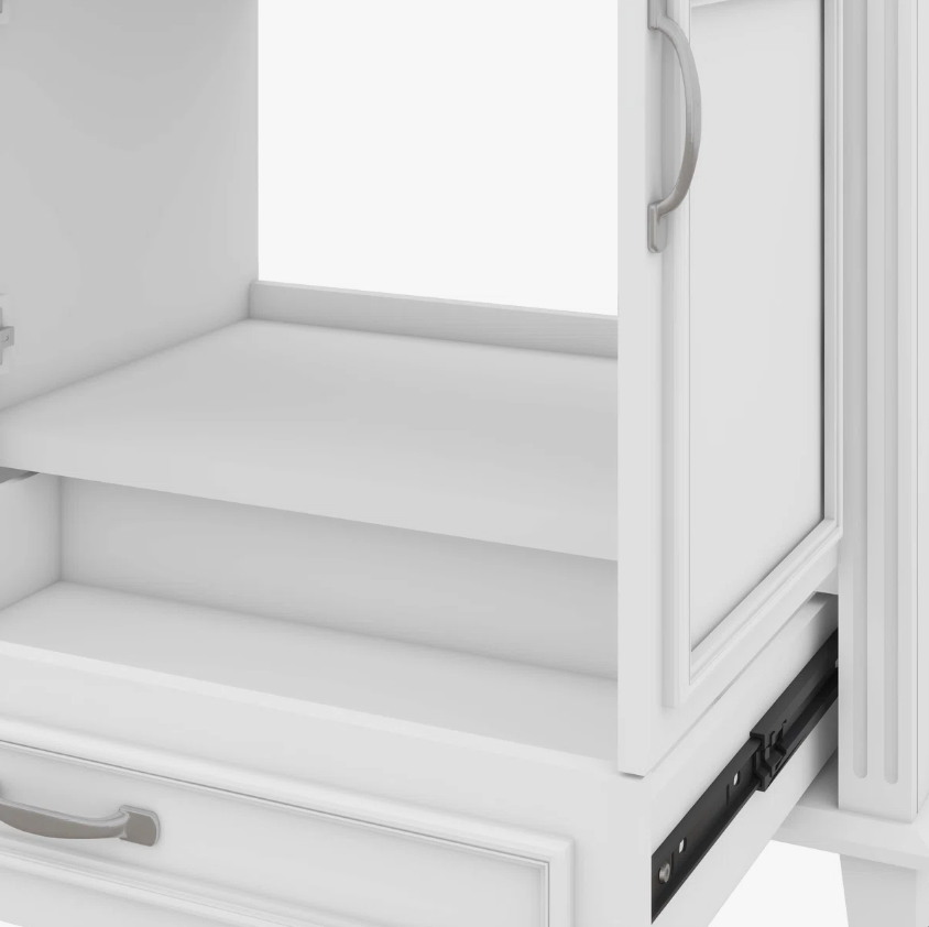 5 30 Inch White Shaker Freestanding Bathroom Vanity with Integrated Ceramic Sink & Large Storage Drawer