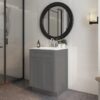 5 36" Gray Shaker Bathroom Vanity Base Cabinet