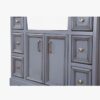 Transitional Farmhouse Vanity with Raised Panel Doors for Traditional Master Bathroom Remodel