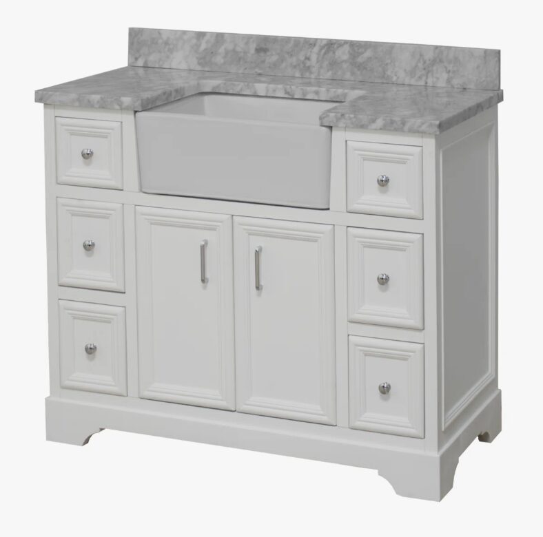5 Transitional White Farmhouse Vanity for Cottage, Coastal & Classic Bathroom Remodel
