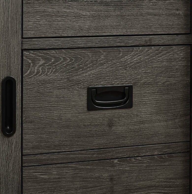 5 Farmhouse Rustic Gray Vanity with Cross Barn Door for Country & Industrial Bathroom Remodel