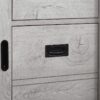 5 Light Gray Farmhouse Vanity with Cross Barn Door for Coastal, Modern Farm & Industrial Bath Remodel