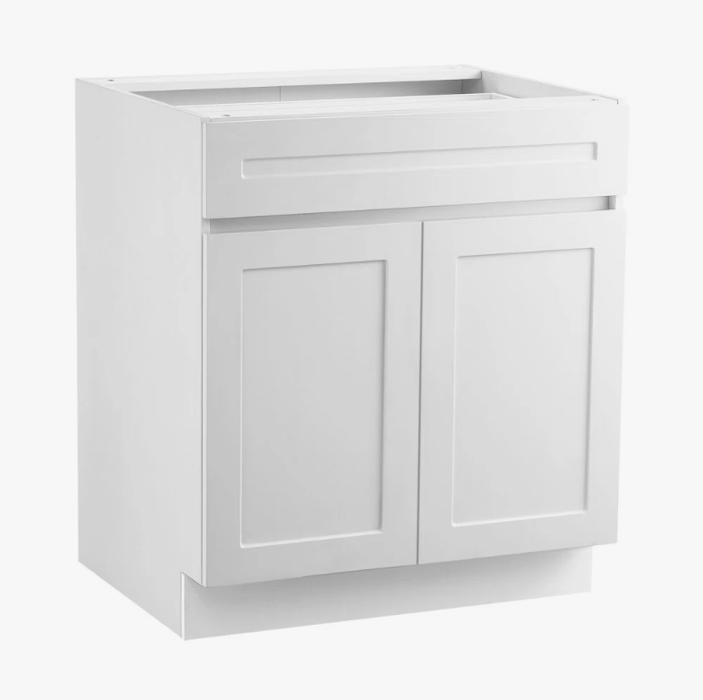 5 Freestanding Shaker Style Vanity Base Cabinet, Solid Wood Construction for Bathroom Sink