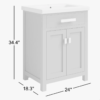 Timeless Navy Blue All-in-One Shaker Bathroom Vanity Cabinet