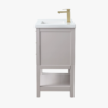 5 Compact Light Gray Single Sink Vanity for Small Guest Bathrooms
