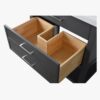 5 Minimalist Dark Grey All-in-One Bathroom Vanity Cabinet with Open Storage