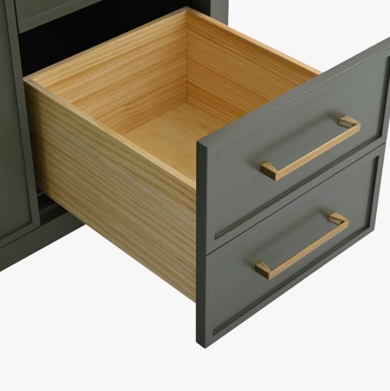 60" Muted Green Wood Single Vanity for Contemporary & Farmhouse Master Bath Remodel