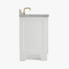 Modern All-White All-in-One Bathroom Vanity with Marble Countertop
