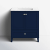 6 Farmhouse Navy Single Sink Vanity Cabinet with Storage Drawer & Soft Close Doors