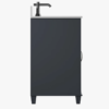 6 2 Door Modern Dark Bathroom Sink Vanity with White Countertop