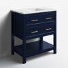 6 Navy Modern Single Sink Bathroom Vanity Cabinet