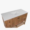 6 Open Air Oak Bathroom Vanity with 4 Drawers & Double Shaker Doors