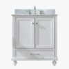 Transitional Single Sink White Shaker Bathroom Vanity Cabinet