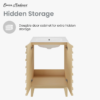 6 Handleless Slat Front Modern Light Wood Single Sink Vanity Cabinet
