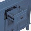 6 Farmhouse Blue Freestanding Vanity Base with Raised Panel Doors & Decorative Legs