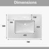 Modern Light Gray Single Sink Vanity Cabinet with Solid Wood Drawer Boxes