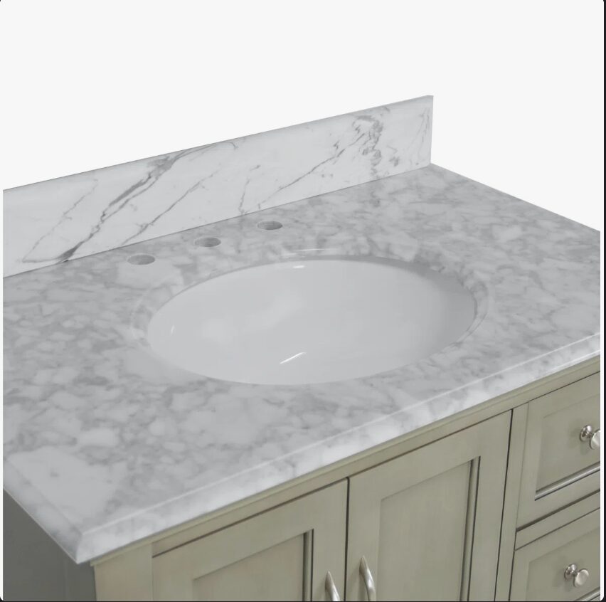 Gray Traditional Bathroom Vanity Cabinet for Guest & Master Bathrooms