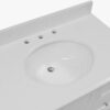 6 36" Classic White Shaker Bathroom Vanity with Natural Marble Countertop
