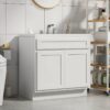 36" White Shaker Bathroom Vanity Cabinet Without Sink Top