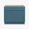 36 Inch Teal Shaker Bathroom Storage Cabinet for Custom Vanity Top