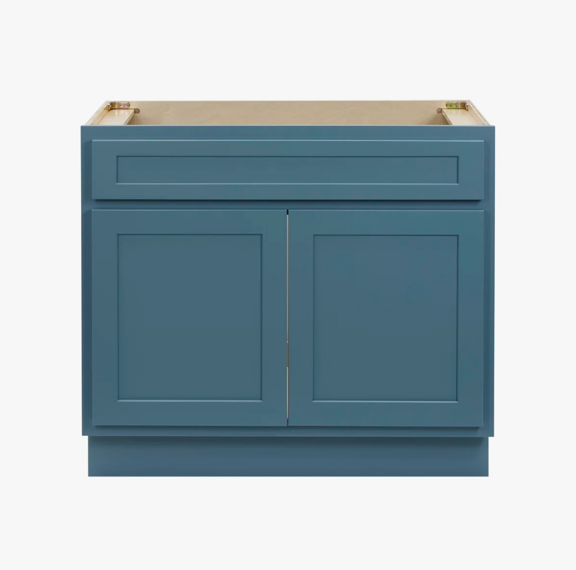 6 36 Inch Teal Shaker Bathroom Storage Cabinet for Custom Vanity Top