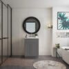 6 36" Gray Shaker Bathroom Vanity Base Cabinet