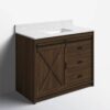 6 Rustic Farmhouse Brown Vanity for Country, Industrial & Transitional Bathroom Remodel