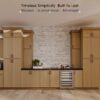 6 Freestanding Wood Grain Slab Kitchen Base Cabinet, Moisture Resistant Plywood Storage Cabinet