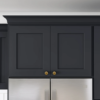 Wall Mounted Black Shaker Kitchen Wall Cabinet, Moisture Resistant Plywood Storage Cabinet