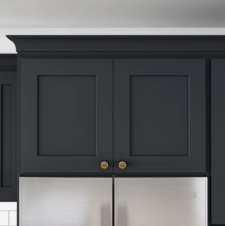Wall Mounted Black Shaker Kitchen Wall Cabinet, Moisture Resistant Plywood Storage Cabinet