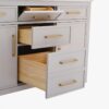 60" Off White Wood Double Sink Vanity for Luxury Master Bathroom Remodel