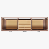 72 Inch Dusty Pink Shaker Double Undermount Sink Bathroom Vanity, White Quartz Countertop & Matte Black Hardware