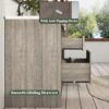 7 Rustic Grey Wood Double Vanity Cabinet with Storage Drawers