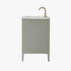 7 Soft Sage Reeded Bathroom Vanity with Brushed Gold Hardware