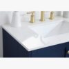 7 Farmhouse Navy Single Sink Vanity Cabinet with Storage Drawer & Soft Close Doors