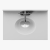 7 2 Door Modern Dark Bathroom Sink Vanity with White Countertop