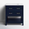 7 Navy Modern Single Sink Bathroom Vanity Cabinet