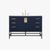 48 Inch Navy Blue Freestanding Bathroom Vanity with Gold Hardware