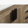48 Inch Rustic Oak Freestanding Bathroom Vanity with Matte Black Metal Frame