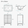 7 Handleless Slat Front Modern Light Wood Single Sink Vanity Cabinet