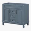 7 Farmhouse Blue Freestanding Vanity Base with Raised Panel Doors & Decorative Legs