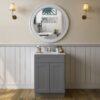 7 36" Gray Shaker Bathroom Vanity Base Cabinet