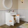 27 Inch HDF Plywood Shaker Bathroom Sink Base Cabinet for Bathroom Remodel