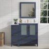 7 Modern Transitional Navy Blue Vanity Set for Contemporary & Minimalist Bathroom Remodel