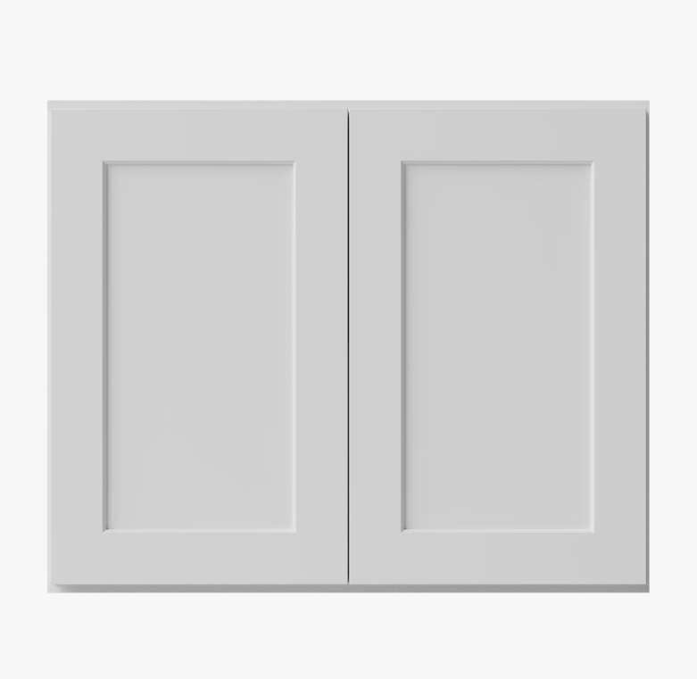 Modern Light Gray Shaker Wall Cabinet for Matching Full Kitchen Cabinet Remodel