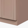 72 Inch Dusty Pink Shaker Double Undermount Sink Bathroom Vanity, White Quartz Countertop & Matte Black Hardware