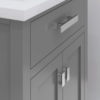 8 Compact Grey Shaker Single Sink Vanity Cabinet for Guest Bathrooms